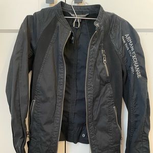 Armani Exchange biker style spring jacket.